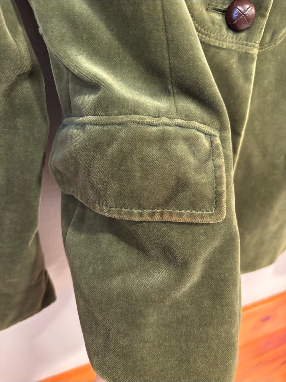 J. Crew Bella Green Velvet Blazer Jacket Vintage Women's 8 - Picture 5 of 14